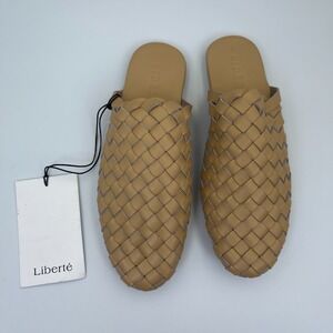 Liberté Tulum Mule Womens US 6 Brown Woven Leather Round Toe Slip On Flat Shoes